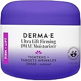 DERMA E Ultra Lift Firming DMAE Day &amp; Night Cream, 2 Oz Face Moisturizer | Helps tighten &amp; target wrinkles on face &amp; neck with copper peptides, resveratrol &amp; Kakadu plum, AM &amp; PM vegan skin care