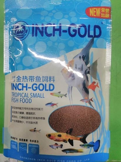 inch gold tropical small fish food