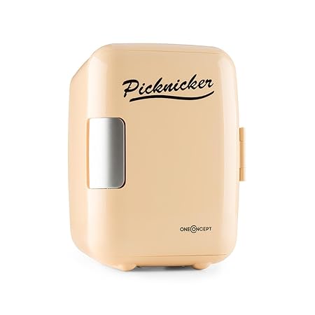 OneConcept • Picknicker • Kühlbox • Warmhaltebox • Mini-Kühlschrank • Mini-Thermobox • 4 Liter • 45 Watt • 12 Volt Kabel • au