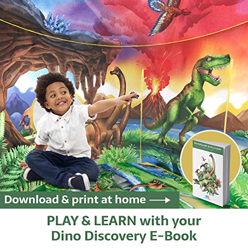 W&O Dinosaur Discovery Kids Tent with Roar Button, an Extraordinary