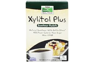 NOW Foods Xylitol Plus Stevia,75-Packets (Pack of 4)