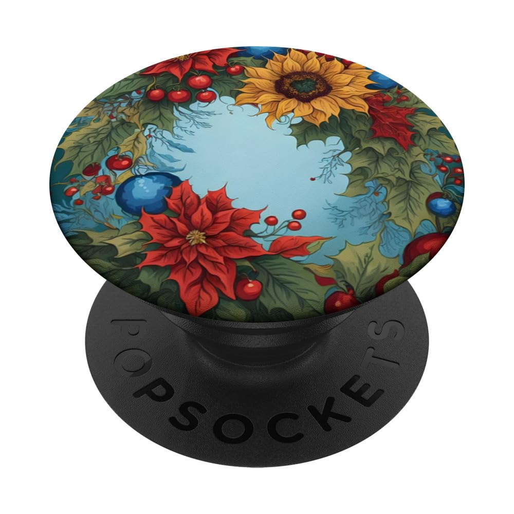 Watercolor Painting Fall Christmas Fantasy Autumn Artwork PopSockets Swappable PopGrip
