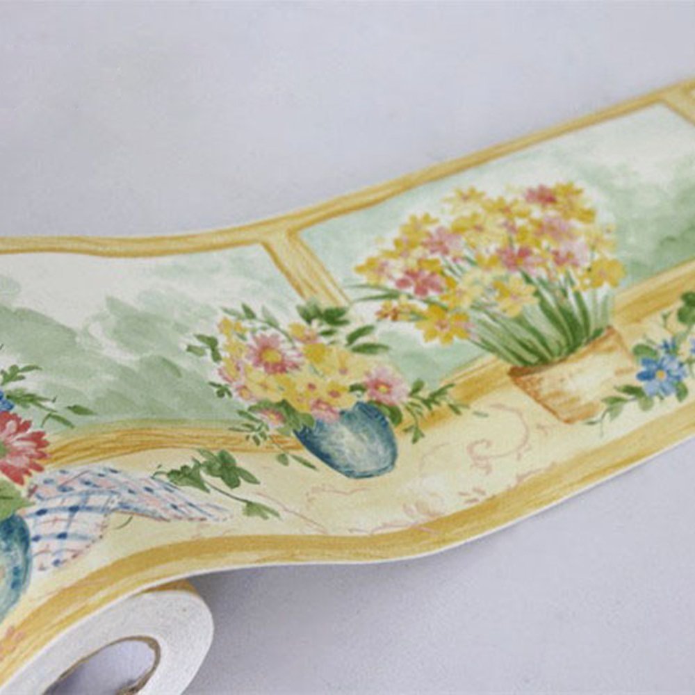 Yifely Daffodils Flower Wallpaper Border Roll Peel & Stick