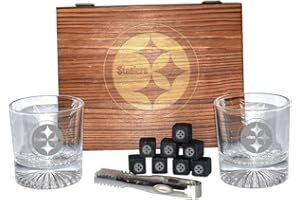 The Memory Company | Licensed NFL Giftable Team Glass Set with Cubes