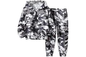 Azmxynol Boys Clothes Kids Little Boy Color Block Half Zip Hoodie & Jogger Pants Outfit Set,4-12 Years