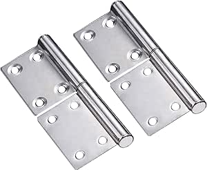 Bisagras para puerta de acero inoxidable Tiberham, rotación de 360