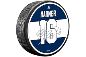 Sports Decor Textured Collectible Hockey Puck | Toronto Maple Leafs | Mitch Marner Replica Signature