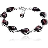 Ian and Valeri Co. Cherry Amber Sterling Silver Bracelet 8 Inches