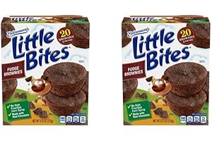 Entenmann's Little Bites Fudge Brownie Mini Muffins | 2 pack (10 pouches total)