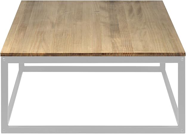 Ds Dropshipping Table Basse Style Industriel Vintage Bois Massif Et Metal 70x80x37cm Blanc Amazon Fr Cuisine Maison
