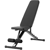 Amazon Basics Adjustable Workout Weight Bench Press, Foldable for Home Gym, Supports up to 660 Pounds, Black