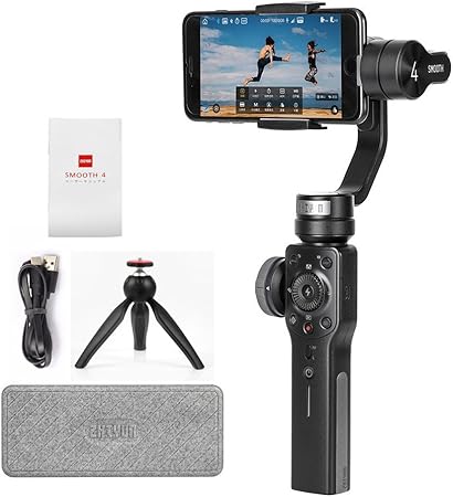 Amazon Zhiyun Smooth 4 スタビライザー スマホ用 3軸ハンドヘルドジンバル スマートフォンで映画作成 遅延撮影 即時シーン遷移phonegoモード 12h運転時間 ミニ三脚付属 日本語取説付属 一年間保証 正規品 ビデオカメラサポート 通販