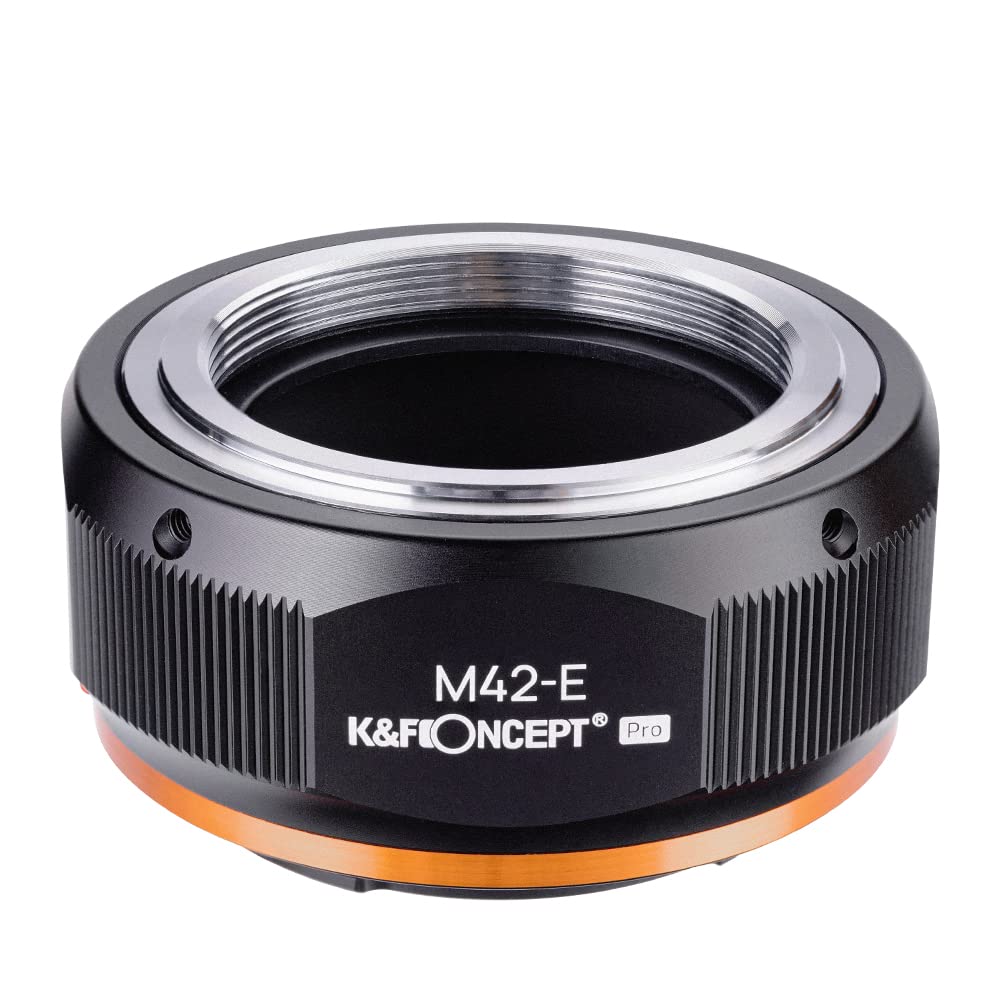 K&F CONCEPT Updated M42 to Sony NEX E Adapter, Manual Lens Mount Adapter for M42 Screw Mount Lens to Sony E Mount Camera Body with Matting Varnish Design — image 1