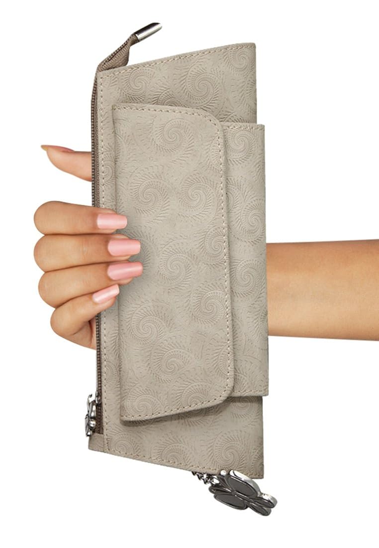 butterflies women's clutch (beige)(bns 2109)
