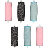 6 Pcs Extra Coarse Pedicure Rollers Replacement Rollers Heads Diamond Wet Dry Compatible for Velvet Smooth Pedi Perfect Electronic Foot File