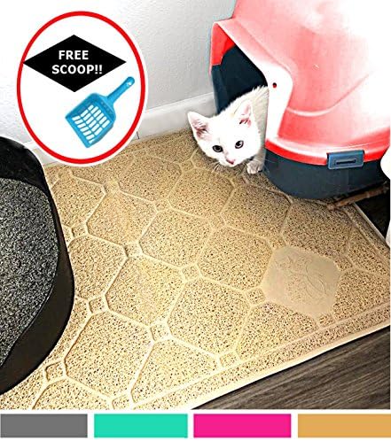 Cat Litter Mat Litter Trapping - Extra Large - Secret to Prevent Cat Litter Tracking! – Patent Pnding Desgn Stop Litter Scatter B4 it Starts – Urine Proof – Soft on Paws –Easy Clean -Litter Free Floor