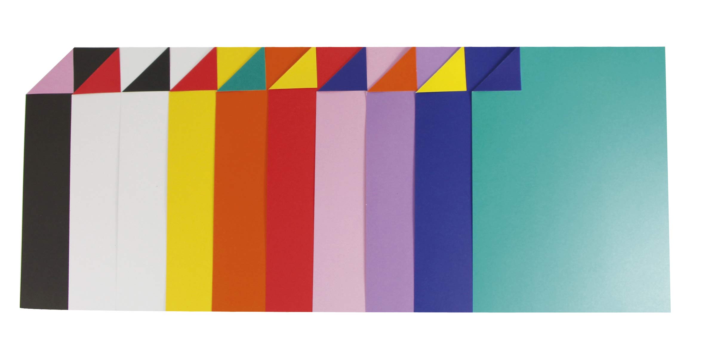 Clairefontaine 457399C Pack of 50 sheets of Two-tone Cardstock drawing paper 50x32.5cm 150g assorted colours sat colours decorating Creative Leisure Activity