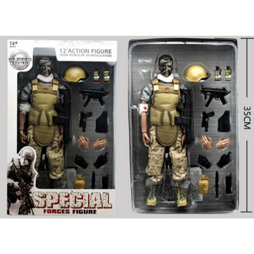Hwydo 12" 1/6 Military Army Combat Desert ACU Soldier Action Figure Model Toy NB03