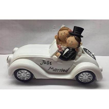 wunderschönes Sparschwein,Sparbüchse,Spardose Hochzeitspaar im Cabrio