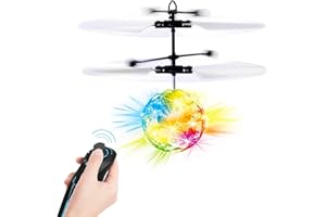 Kids Flying Orb Balls, KPPIT Upgraded Hover Mini Drone Toy for Boys Girls Christmas Birthday Gifts Disco Remote Controlled Helicopter Games Indoor Outdoor Floating UFO Toys for 8 9 10 11 12+ Year Old