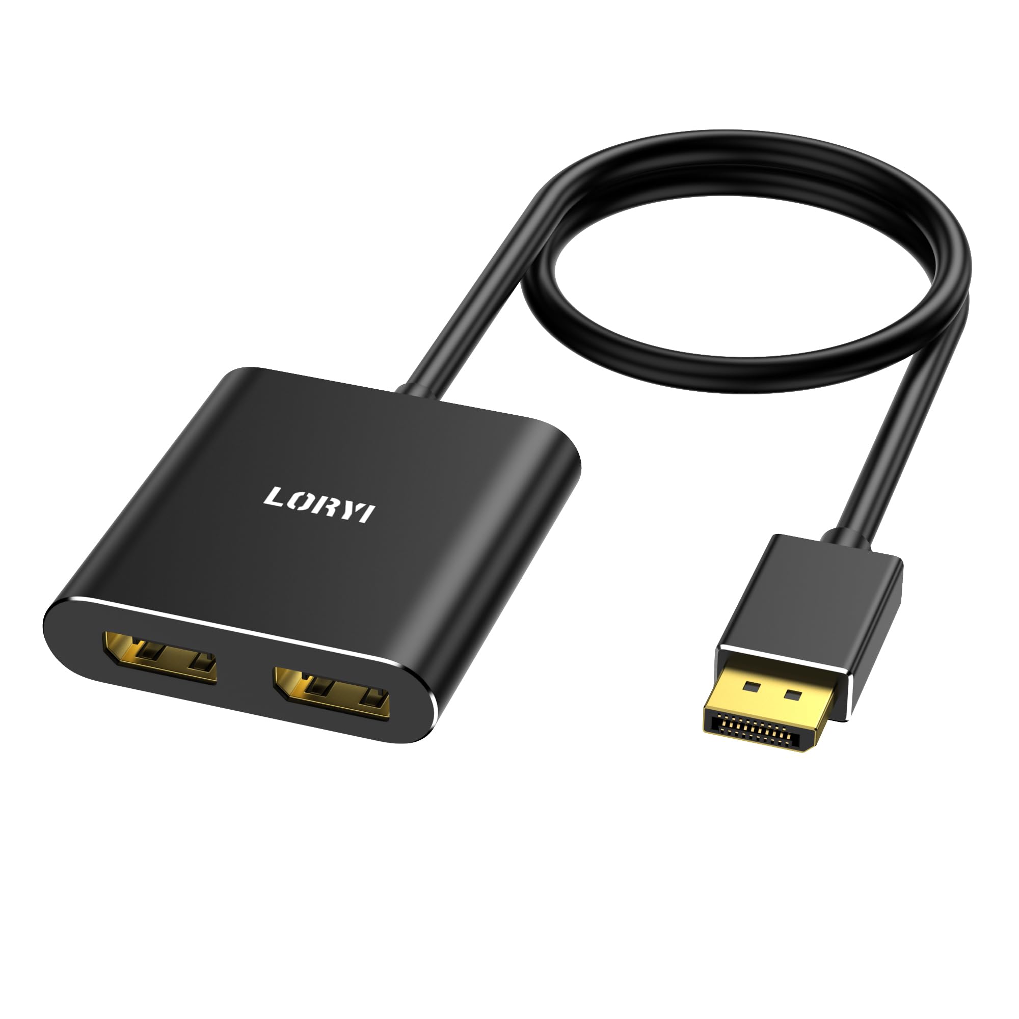 Photo 1 of Displayport to Dual DisplayPort Splitter Adapter,4K60Hz MST Displayport hub 1 in 2 Out Display Port for Dual Monitors,DP1.4 Display Port Splitter for Desktop, Laptop,Extend Display