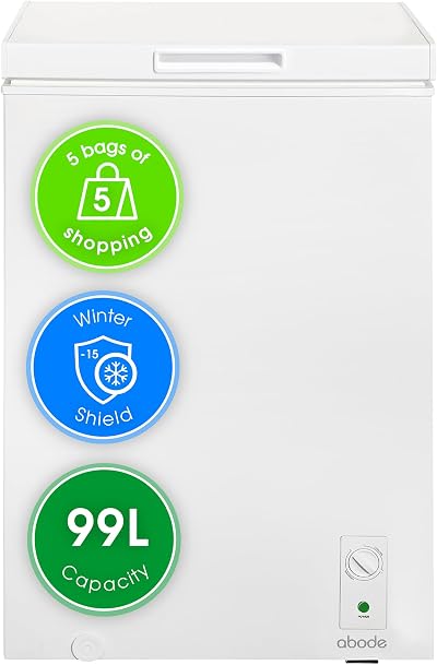 Abode 99L Freestanding White Chest Freezer A99CF0E1W