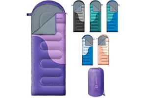 ESOKA PRON Sleeping Bags for Adults&Kids,Lightweight Waterproof Warm Weather Sleeping Bag,Compact Portable Sleeping Bag for Camping,Essentials Gear for Camping Hiking Outdoor Travel