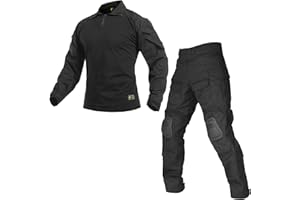 VOTAGOO GEAR G3 Combat Uniform Set for Men Tactical Camouflage Clothing Hunting Paintball Suit with Knee & Elbow Pads