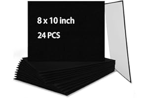 24PCS Black Canvas Board 8x10 inch Art Canvas Boards Blank Painting Canvas Bulk 100% Cotton Canvas Panels Paint Canvases for 