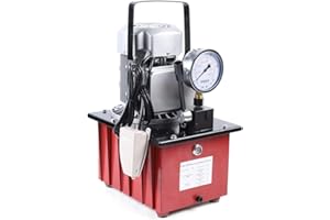 EAPMIC Hydraulic Electric Pump, 110V 750W Electric Driven Hydraulic Pump Single Acting Manual Valve Control Hydraulic Power Unit 7L 2-70Mpa for Bending/Punching/Jack Machine