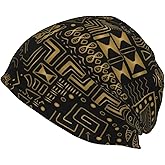 MANQINF African Slouchy Beanie Hat Unisex Warm Winter Hat Knit Beanie Skull Cap for Men Women