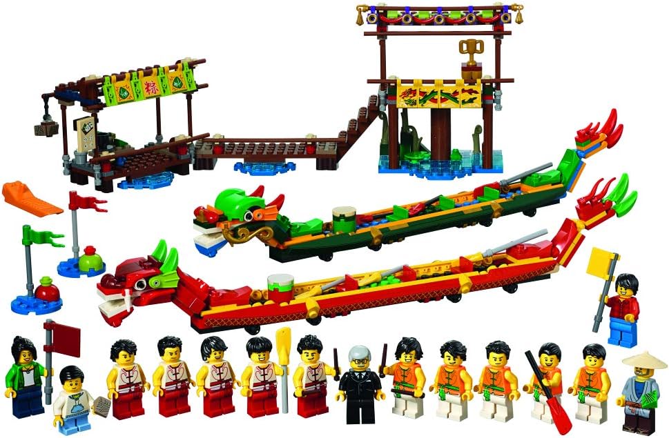 LEGO Dragon Boat Race - Stage Dragon Boat Race and Paddle for Victory!, Multicoloured - Image 3