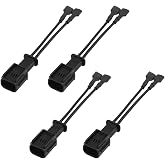 X AUTOHAUX Car Speaker Wire Adapter Audio Horn Harness Cable Connector for Honda Civic 4pcs