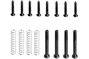 JAGTRADE Humbucker Pickup Screws Springs Kit Ring Surround Mounting Guitar Parts Black