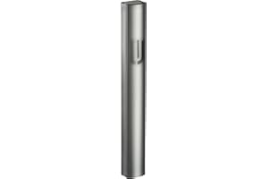 MASORET 1-Piece Aluminum Door Mezuzah Cases: Special Profile, Printed Shin, No Holes, 4-Inch 10cm Hebrew Parchment Scroll Holder Boxes