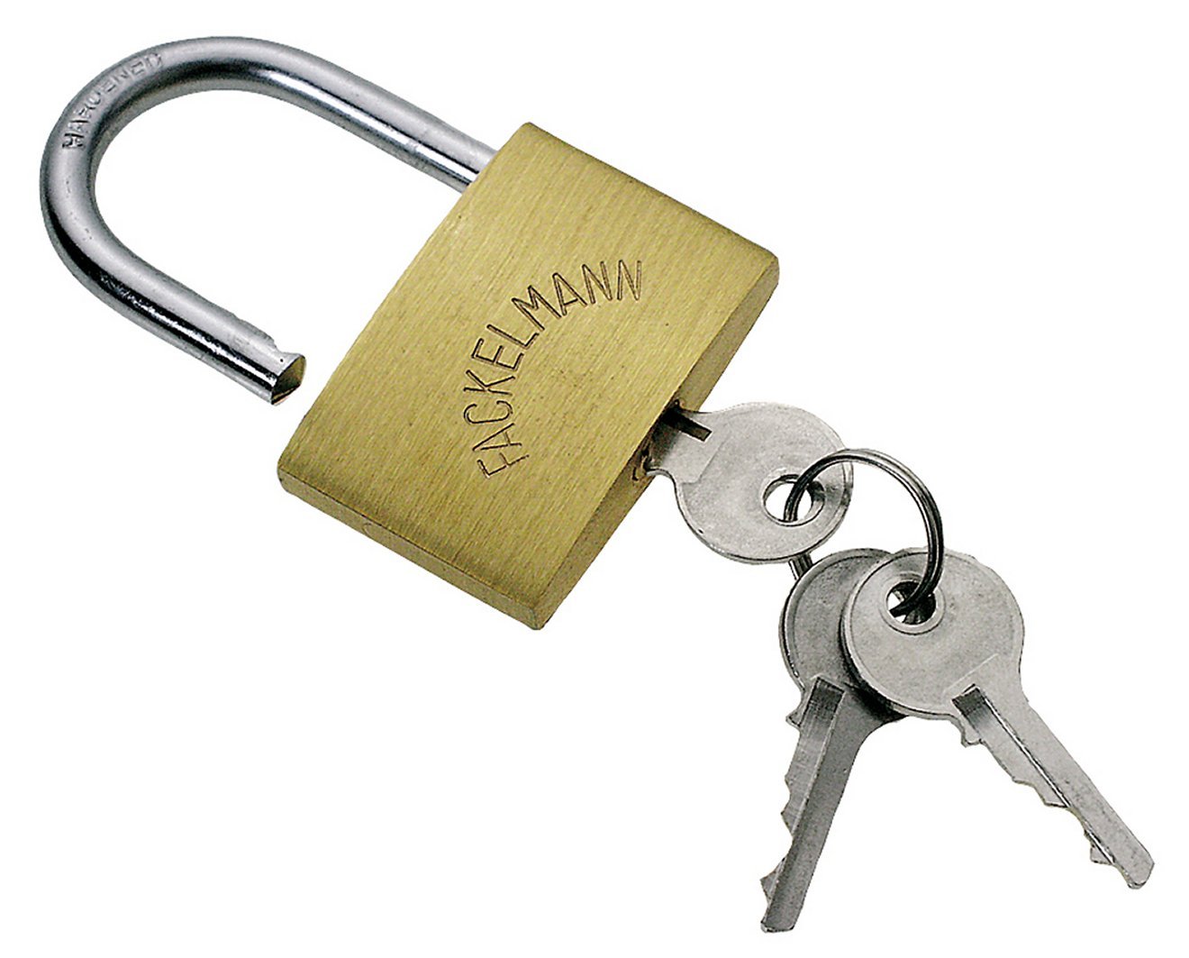 Fackelmann 60231 2-Inch Brass Padlock with 3 Keys - Gold/Silver