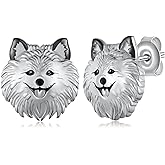 Corgi/Pomeranian/West Highland White Terrier/Yorkie/German Shepherd/Sheltie Earrings 925 Sterling Silver Dog Puppy Animal Stud Earrings Jewelry Gift for Women