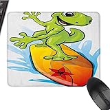 Ride The Wave Patterned Mouse pad A Gecko Surfing