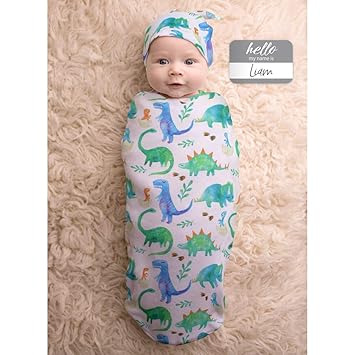 dinosaur swaddle set