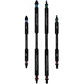 Dragon-Bit Dual-Tip Screwdriver Bit Set, 4-Pack, 4" & 6", SQ1/SQ2 + PH2/SQ2 Double-Ended Bits, Quick Connect, Impact Rated, C