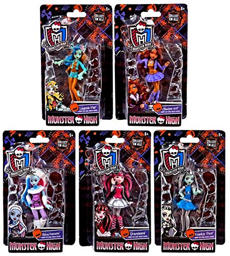 Monster High Doll Scary Cute Howl-Oween Set of 5 Figures [Abbey Bominable, Draculaura, Frankie Stein, Lagoona Blue & Clawdeen Wolf]
