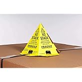 Primepack No Stack Pallet Cones | Safe Shipping &amp; Handling Alerts Cones Bundle | Lightweight, Easy to Carry Moving Essentials for Freight Protection | English, Spanish &amp; French Language - 50 Pack
