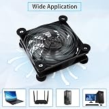 NewHail 2 Pack 120mm USB Fan Dual Ball Bearing 5V 3-Speed Cooling for Router TV view 4