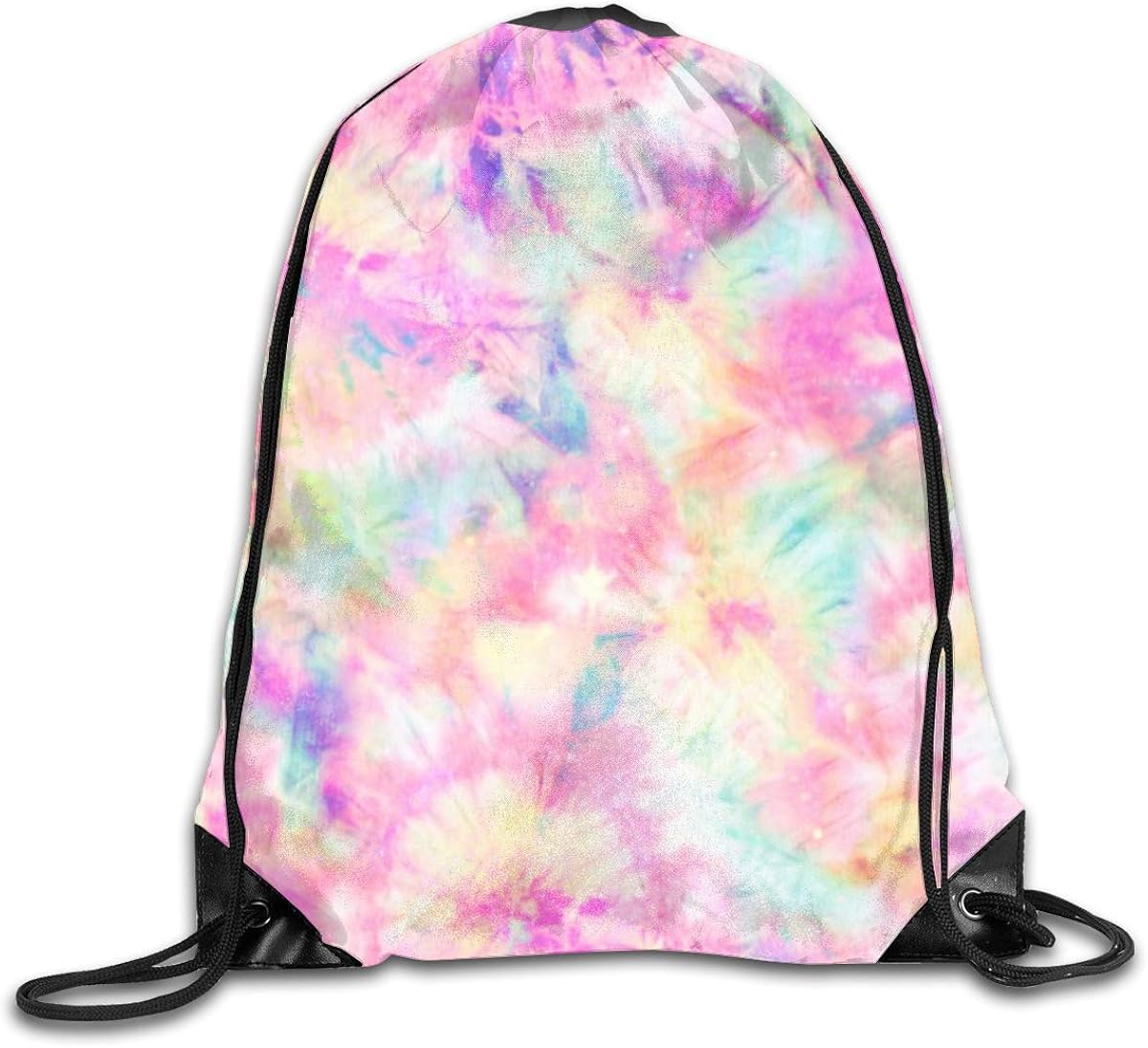 Colourful Tie Dye Print Drawstring Bag Stylish Lightweight Sackpack