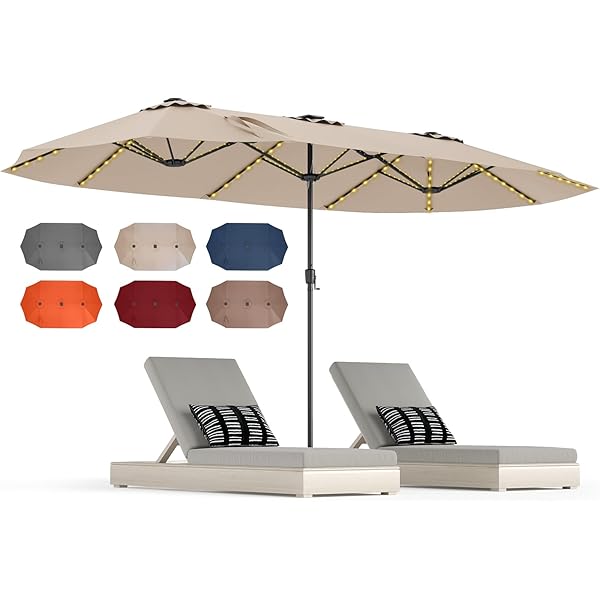 あ*お様 Bayou Amazon.com : Outsunny 14.4ft Large Patio Umbrella with 36
