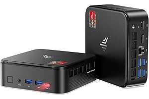 KAMRUI E3B Mini Gaming pc ryzen, AMD Ryzen 7 5825U Mini Computers (Beat 5800/7430, 8C/16T, Up to 4.5GHz), 32GB DDR 512GB SSD Mini PC Ryzen, Dual LAN Support 4K Triple Display WiFi6/BT5.2/DP1.4/USB3.2