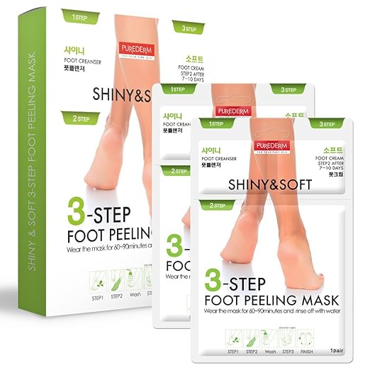 Shiny 3Step Exfoliating Foot Peel Mask Booties by Purederm