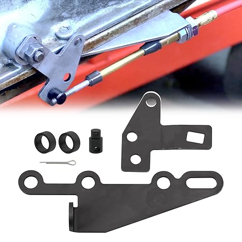 35498 Bracket and Lever Automatic Transmission Gear Cable Bracket Lever Set Replacement for Turbo TH400 TH350 TH250 200‑4R 700R4 4L60
