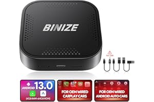 Binize Wireless CarPlay AndroidAUTO Multimedia Video Box 4G Cellular,4GB+64GB,8Core,Android 13 Built-in Navigation Support SI