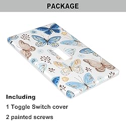 Pznen Watercolor Butterfly Single Toggle Switch
